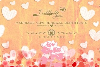 Print // Certificates // Faithfully Yours // Vow Renewal Wedding Certificate 2010