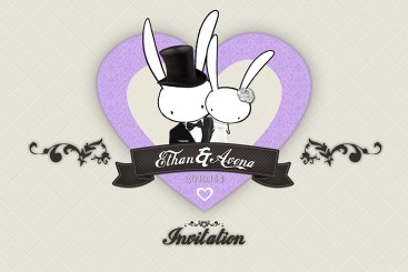 Print // Invitations // Ethan & Avena // Wedding Invitation Card 2012